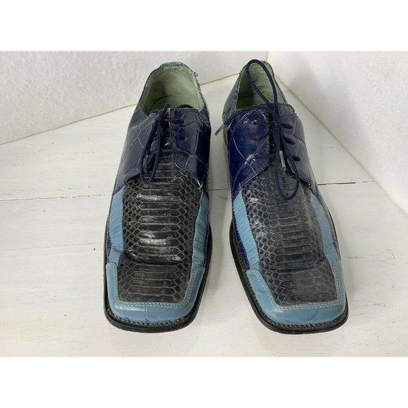 Stacy Adams Blue Snake Skin Oxford 10 M Men\'s Shoe main image 6